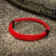 MKENjazz-Bracelet Rouge Minimaliste Réglable pour Homme et Femme Bijoux de Méditation Yoga Cadeaux