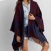 American Eagle Outfitters Sweaters | American Eagle Southwestern Fringe Poncho | Color: Blue/Red | Size: One Size