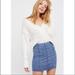 Free People Skirts | Free People We The Free Modern Femme Denim Mini Skirt In Light Blue Size 8 | Color: Blue | Size: 8