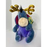Disney Toys | Disney Store 14" Eeyore Reindeer Plush With Antlers Christmas Jingle Bell Collar | Color: Gold/Gray | Size: Osg