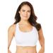 Plus Size Women's Leading Lady® Serena Low-Impact Wireless Active Bra 0514 by Leading Lady in White (Size 52 B/C/D)
