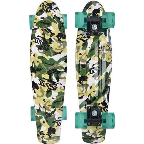 SCHILDKRÖT Skateboard Retro Skateboard FREE SPIRIT 22´ Camouflage, Größe – in Bunt