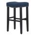 Red Barrel Studio® Mission 29" Stool Wood/Upholstered in Blue | 29 H x 18.5 W x 13.4 D in | Wayfair A234B26B0CF44DCB8887C5BC6F55DD25