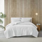 Latitude Run® Laurie Plush to Sherpa Comforter Set Polyester/Polyfill/Microfiber in White | Queen Comforter + 2 Full Shams | Wayfair