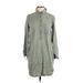 Old Navy Casual Dress - Shirtdress: Green Dresses - Women's Size Small