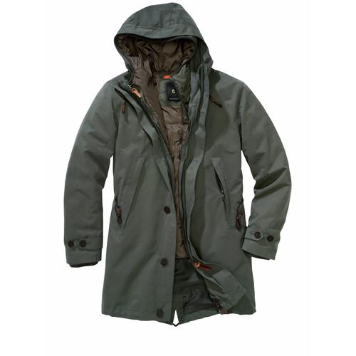 Mey & Edlich Herren Parkajacke Regular Fit Gruen einfarbig