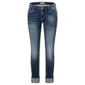 Timezone Slim MarahTZ Damen blue worn out wash, Gr. 26-32, Baumwolle, Denim Hosen