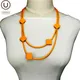 UEllBAY-Collier ras du cou Torques Orange pour femme cuir caoutchouc colliers de la présidence