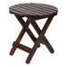 Remedy 19" Assembled Cedar Wood Round Collapsible Folding Table