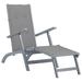 vidaXL Patio Deck Chair with Footrest and Cushion Solid Acacia Wood - 65.7" x 22" x 29.5"