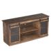 TV Stand 2 -shelf for TVs 32'' up to 65'',Barn Door,Adjustable Shelf,Larger storage space