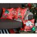 Merry Christmas Set of 4 Throw Pillow Covers Christmas Gift 18"x18"