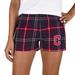 Women's Concepts Sport Navy/Red Cleveland Indians Ultimate Flannel Shorts