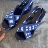 J. Crew Shoes | J Crew Platform Sandals | Color: Blue/Black | Size: 8.5