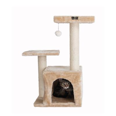 Classic Real Wood 32" Cat Tree by Armarkat in Beige
