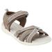 Wide Width Women's The Annora Water Friendly Sandal by Comfortview in Dark Tan (Size 9 1/2 W)