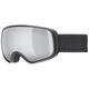 uvex scribble FM sph - Skibrille für Kinder - verzerrungs- & beschlagfrei - verzerrungsfreie Sicht - black/silver-clear - one size