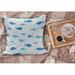 East Urban Home Ambesonne Fish Fluffy Throw Pillow Cushion Cover, Fish Net w/ Polka Dots Abstract Animal Silhouettes Nature Inspired Image | Wayfair