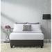 Latitude Run® Laliberte Upholstered Low Profile Platform Bed Upholstered in Black/Brown | 15 H x 54 W x 76 D in | Wayfair EBDG3777 43940405