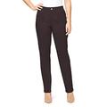 Gloria Vanderbilt Women's Pleat Chino Pants, Coffee Roast, 8 Petite