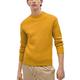 ZHILI Men's Fisherman Irish Rib Crew Neck Sweater (Perfect Merino Wool Blended Fabric)_Yellow_Medium