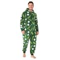 Rick and Morty Onesies for Men, Fleece Mens Onesie S-2XL, Rick and Morty Gifts (Green, XL)