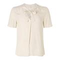 Monsoon Ladies Tie Front Short Sleeve Top with LENZING™ ECOVERO™ Womens Size M Short - Cream