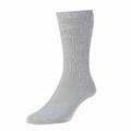5 Pair Pack HJ91 Hall MENS SOFTOP Loose Wide Top Non Elastic Cotton Rich Socks - Silver Grey - UK 6-11 Eur 39-45
