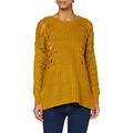 Joe Browns Women's Chunky Open Sleeve Knit Jumper Pullover Sweater, Mustard, 12