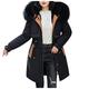 Womens Winter Coats Soft Fleece Lined Mid Length Parka Coats