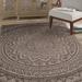 Brown/White 79 x 0.25 in Area Rug - Bungalow Rose Amedee Floral Light Beige/Light Brown Indoor/Outdoor Area Rug | 79 W x 0.25 D in | Wayfair