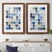 Orren Ellis Organic Drops I - 2 Piece Picture Frame Painting Set Canvas, Solid Wood in Black/Blue/White | 16 H x 31.5 W in | Wayfair