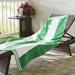 Beachcrest Home™ Delmer Cotton Oversized Cabana Stripe Beach Towels Terry Cloth/100% Cotton in Pink/Green/White | Wayfair