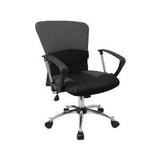 Office Furniture in a Flash Mid Back Grey Mesh Chair - Padded Grey Fabric Seat screenshot. Chairs directory of Office Furniture.