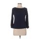 Gap Long Sleeve Top Blue Boatneck Tops - Women's Size Medium