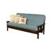 Somette Monterey Sofa in Espresso Finish with Removable Linen Mattress Cover