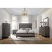 Carina Grey Oak and Black 5-piece Eastern King Panel Bedroom Set