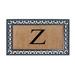 A1HC Rubber and Coir X Large Monogrammed Double Doormat, 30"X48"