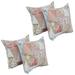 Blazing Needles 17-inch Square Throw Pillows (Set of 4)