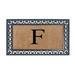 A1HC Rubber and Coir X Large Monogrammed Double Doormat, 30"X48"