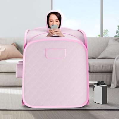 800W 2 Person Portable Steam Sauna Tent SPA with Hat Side Holes 3L Steamer - 27" x 27" x 40" (L x W x H)