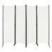 Stylish Steel Frame 4-Panel Room Divider for Space Separation - 88" x 20" x68" (L x x W x H)