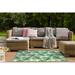 SPOTTED LAUREL DARK GREEN Outdoor Rug By Becky Bailey