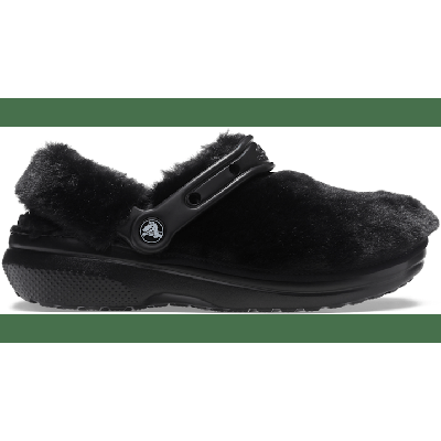 Crocs Black Classic Fur Sure Shoes