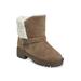 Women's Faux Suede 1.5" Heel With Berber Back Boot by GaaHuu in Tan (Size 8 M)