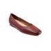 Wide Width Women's Vellore Ballerina Flat by SoftWalk in Dark Red (Size 11 W)