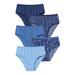 Plus Size Women's Hi-Cut Cotton Brief 5-Pack by Comfort Choice in Evening Blue Dot Pack (Size 11)