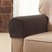 The Twillery Co.® Pizarro Super Soft Stretchy Texured Grid Box Cushion Armrest Slipcover Polyester/Microfiber/Microsuede | Wayfair