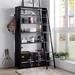 17 Stories Reppo 83.75" H x 50" W Standard Bookcase, Metal in Black/Brown | 83.75 H x 50 W x 29 D in | Wayfair 7F2EACC3E7BD44FEA65E683587E051A3