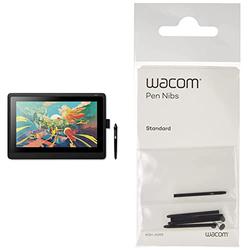 Wacom Cintiq 16 Kreativ-Stift-Display Tablet (zum Skizzieren, Illustrieren & Zeichnen direkt auf dem Bildschirm, mit Full HD Display (1.920 x 1.080)) & Standard Stiftspitzen, schwarz 5-TLG.